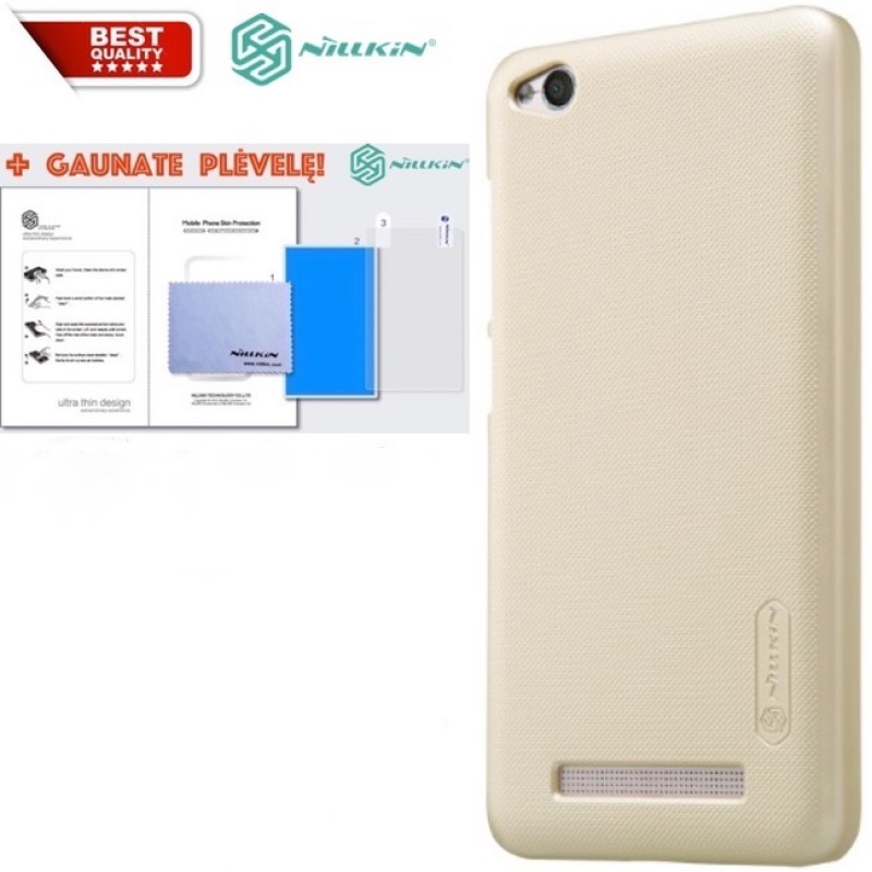 Frosted shield auksinis dėklas Nillkin (Xiaomi Redmi 4A) Frosted shield auksinis dėklas Nillkin (Xiaomi Redmi 4A)